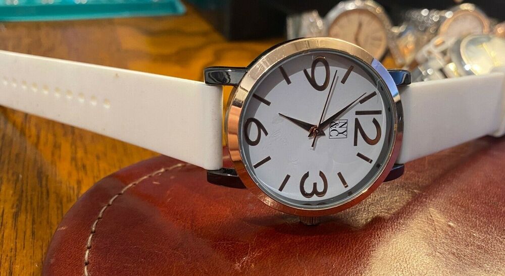 Women's 38mm Gunmetal Tone NY&C Watch, Rose Gold Tone Bezel and Numerals